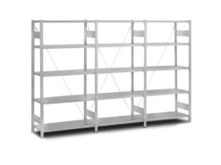 PROREGAL Edelstahlregal Stecksystem T-Profil HxBxT 200 x 100 x 30 cm 5 Ebenen Fachlast 200 kg Edelstahl Fachbodenregal