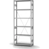 PROREGAL Edelstahlregal Stecksystem T-Profil HxBxT 250 x 100 x 30 cm 6 Ebenen Fachlast 200 kg Edelstahl Fachbodenregal