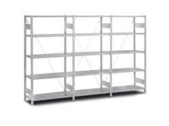 PROREGAL Edelstahlregal Stecksystem T-Profil HxBxT 175 x 100 x 50 cm 5 Ebenen Fachlast 200 kg Edelstahl Fachbodenregal