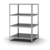 PROREGAL Edelstahlregal Schraubsystem HxBxT 150 x 100 x 80 cm 4 Ebenen Fachlast 200 kg Edelstahl Fachbodenregal