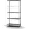 PROREGAL Edelstahlregal Schraubsystem HxBxT 200 x 100 x 40 cm 5 Ebenen Fachlast 200 kg Edelstahl Fachbodenregal