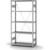 PROREGAL Edelstahlregal Stecksystem T-Profil HxBxT 200 x 100 x 40 cm 5 Ebenen Fachlast 200 kg Edelstahl Fachbodenregal