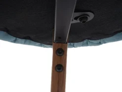 PROREGAL 2er-Set Barhocker Sitzhöhe 74cm Metall Holzoptik Stoff/Textil Türkis Barstuhl Tresenhocker Küchenhocker Mit Lehne