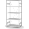 PROREGAL Lebensmittel Fachbodenregal Stecksystem T-Profil Grundregal HxBxT 200 x 100 x 60 cm 5 Ebenen Fachlast 140 kg Hygienische Beschichtung Weiß