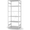PROREGAL Lebensmittel Fachbodenregal Stecksystem T-Profil Grundregal HxBxT 250 x 100 x 60 cm 6 Ebenen Fachlast 140 kg Hygienische Beschichtung Weiß