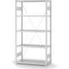PROREGAL Lebensmittel Fachbodenregal Stecksystem T-Profil Grundregal HxBxT 200 x 100 x 40 cm 5 Ebenen Fachlast 145 kg Hygienische Beschichtung Weiß