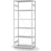 PROREGAL Lebensmittel Fachbodenregal Stecksystem T-Profil Grundregal HxBxT 250 x 100 x 50 cm 6 Ebenen Fachlast 140 kg Hygienische Beschichtung Weiß