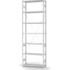 PROREGAL Lebensmittel Fachbodenregal Stecksystem T-Profil Grundregal HxBxT 300 x 100 x 40 cm 7 Ebenen Fachlast 145 kg Hygienische Beschichtung Weiß