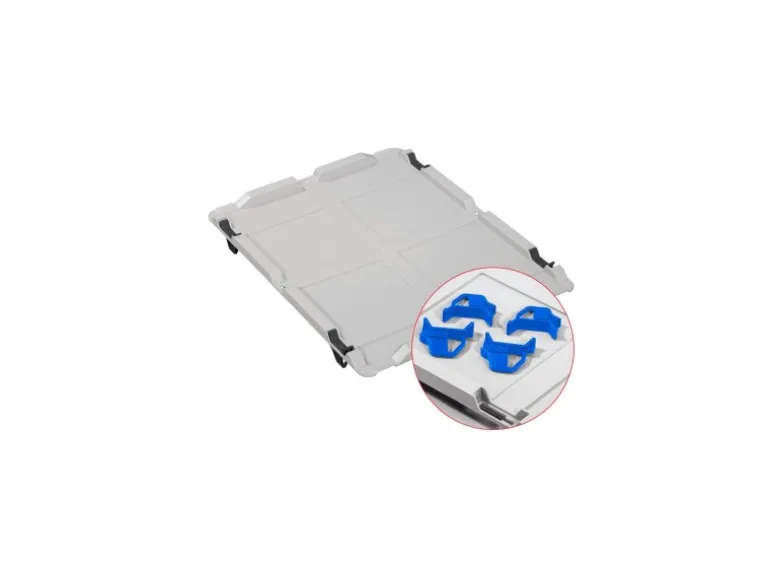 PROREGAL Spar Set 10x Eurobox Nextgen Color Mit Auflagedeckel & Schiebeschnappverschlüsse HxBxT 22 x 40 x 60 cm Griffe Blau Verstärkter Boden