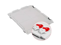 PROREGAL Spar Set 5x Eurobox Nextgen Color Mit Scharnierdeckel & Schiebeschnappverschlüssen HxBxT 12 x 30 x 40 cm Griffe Rot Offen Glatter Boden