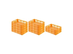 PROREGAL SparSet 10x Eurobehälter Bäcker- und Konditorenkasten HxBxT 13 x 40 x 60 24 Liter Gelb-Orange Brötchenkiste Stapelbare Bäckerkiste