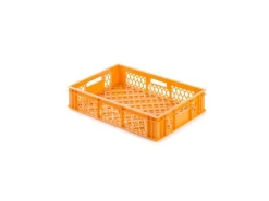 PROREGAL SuperSparSet 7 x Eurobehälter Bäcker- und Konditorenkasten HxBxT 13 x 40 x 60 24 Liter Gelb-Orange Brötchenkiste Stapelbare Bäckerkiste