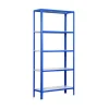 PROREGAL Wohnregal Living Koala Metal mit 5 Fachböden HxBxT 180 x 100 x 30 cm Fachlast 150 kg Blau/Weiß