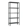 PROREGAL Wohnregal Living Koala Metal mit 5 Fachböden HxBxT 180 x 80 x 30 cm Fachlast 150 kg Anthrazit/Anthrazit