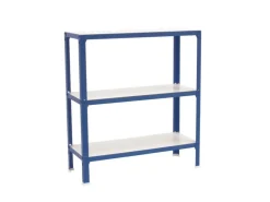 PROREGAL Wohnregal Living Koala Wood mit 3 Fachböden HxBxT 90 x 80 x 30 cm Fachlast 150 kg Blau/Weiß