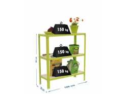 PROREGAL Wohnregal Living Koala Wood mit 3 Fachböden HxBxT 90 x 100 x 30 cm Fachlast 150 kg Grün/Weiß