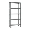 PROREGAL Wohnregal Living Koala Metal mit 5 Fachböden HxBxT 180 x 100 x 30 cm Fachlast 150 kg Anthrazit/Weiß