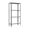 PROREGAL Wohnregal Living Koala Metal mit 4 Fachböden HxBxT 160 x 100 x 30 cm Fachlast 150 kg Anthrazit/Weiß