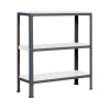 PROREGAL Wohnregal Living Koala Metal mit 3 Fachböden HxBxT 90 x 100 x 30 cm Fachlast 150 kg Anthrazit/Weiß