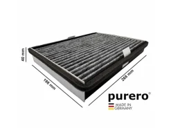 PURERO Aktivkohlefilter für Miele DKF 36-P Active Air Clean Filter