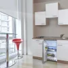Respekta Economy Küchenzeile  150 cm Weiß-Eiche Sägerau Nachbildung