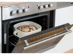 Respekta Economy Küchenzeile KB220ESWS 220 cm Weiß-Eiche Sägerau