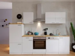 Respekta Economy Küchenzeile KB280WW 280 cm Weiß
