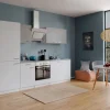 Respekta Economy Küchenzeile KB270WWBSCGKE178 270 cm Weiß-Beton Optik