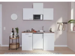 Respekta Economy Küchenzeile KB150WWMIC 150 cm Weiß