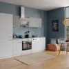 Respekta Economy Küchenzeile KB280WWBSCGKE178 280 cm Weiß-Beton Optik
