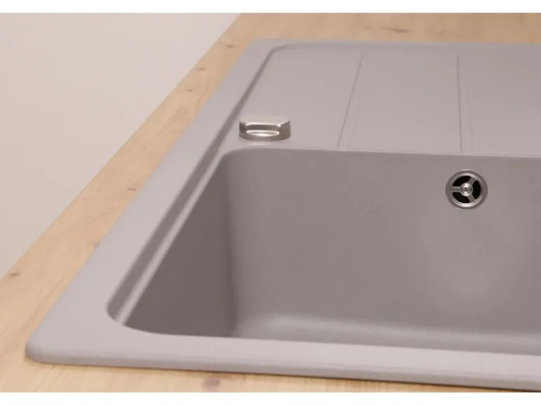 Respekta Einbauspüle Massivgranit Austin 100 cm x 50 cm Grau