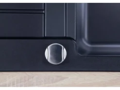 Respekta Einbauspüle Massivgranit Austin 86 cm x 50 cm Schwarz