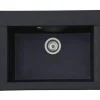 Respekta Einbauspüle Mineralite Ohio 66 cm x 50 cm Schwarz