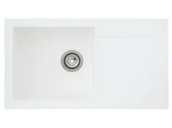 Respekta Einbauspüle Mineralite Denver 78 cm x 44 cm Weiß