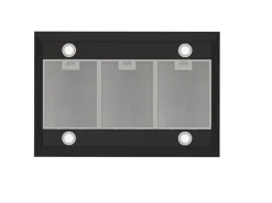 Respekta Inselhaube Cara mit Glasfront 65 cm x 89,5 cm x 60 cm Schwarz
