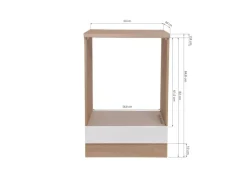 Respekta Küchen-Herdumbauschrank Merle 60 cm Weiß