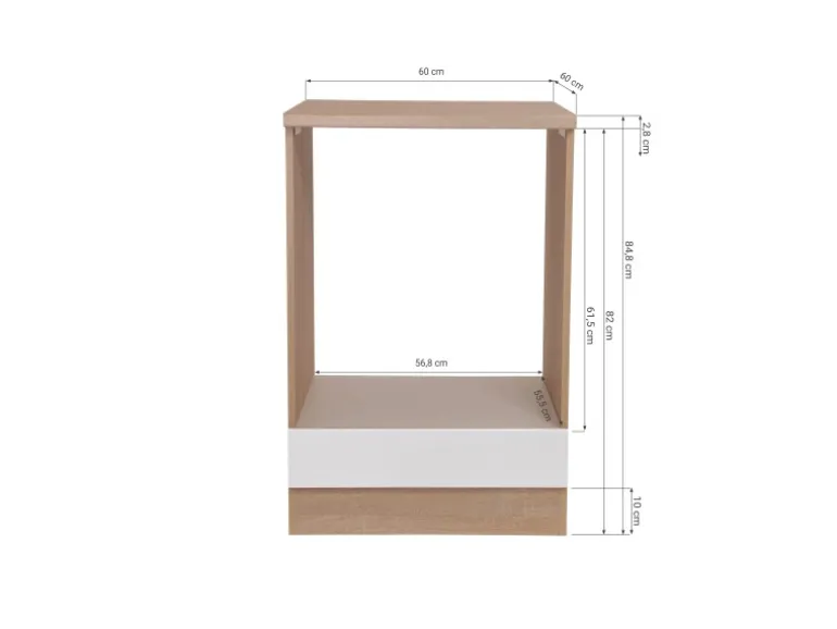 Respekta Küchen-Herdumbauschrank Merle 60 cm Weiß
