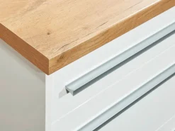 Respekta Kücheninsel Gabriel ohne E-Geräte 150 cm Weiß Hochglanz