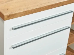 Respekta Kücheninsel Gabriel ohne E-Geräte 150 cm Weiß Hochglanz