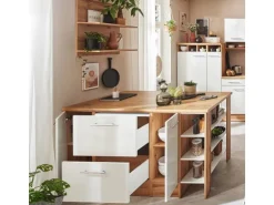 Respekta Kücheninsel Hilde 150 cm ohne E-Geräte Weiß