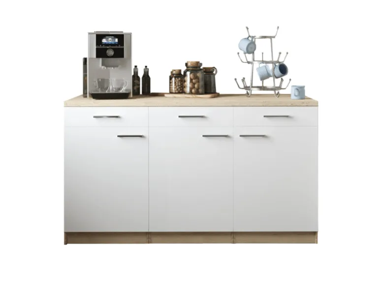 Respekta Küchenmöbel-Set 13 Merle 150 cm Weiß