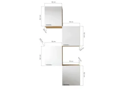 Respekta Küchenmöbel-Set 7 Merle 100 cm Grau