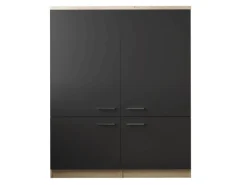Respekta Küchenmöbel-Set 11 Merle 120 cm Schwarz