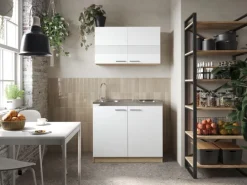 Respekta Küchenmöbel-Set 3 Merle 100 cm Weiß