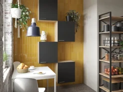 Respekta Küchenmöbel-Set 7 Merle 100 cm Schwarz