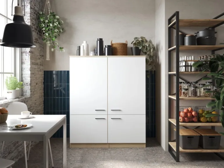 Respekta Küchenmöbel-Set 11 Merle 120 cm Weiß
