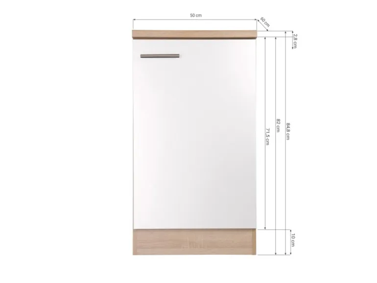 Respekta Küchen-Spülenunterschrank Merle 50 cm Schwarz