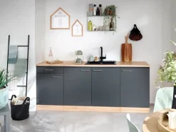 Respekta Küchen-Unterschrank Merle 50 cm Grau