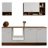 Respekta Küchenzeile Hilde LBBEKB220EWC ohne E-Geräte 220 cm Weiß