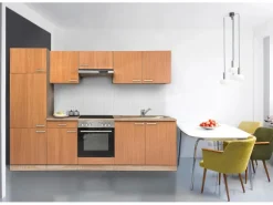 Respekta Küchenzeile KB270BBEC 270 cm Buche Nachbildung